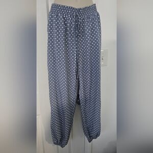 SHEIN Blue Polka Dot Track Pants